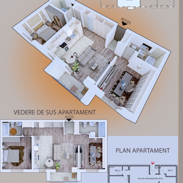 Etaj 1 si 2 - apartament Tip D
